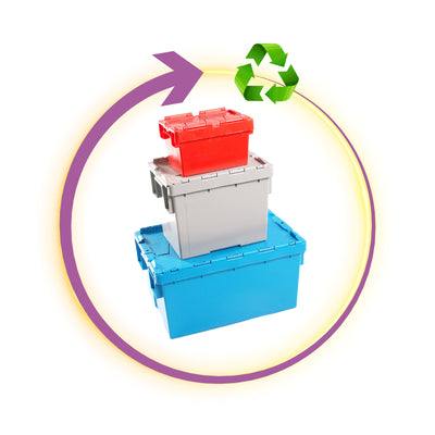 Attached Lid Containers (Tote Bins)